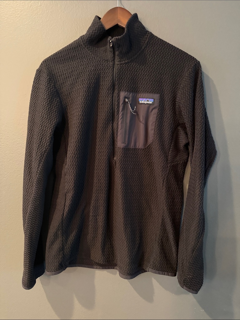 Patagonia Black Textured Half-Zip Pullover